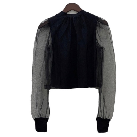 NWT Ivy Park Black Festival Tulle Top XXS - Picture 8 of 15